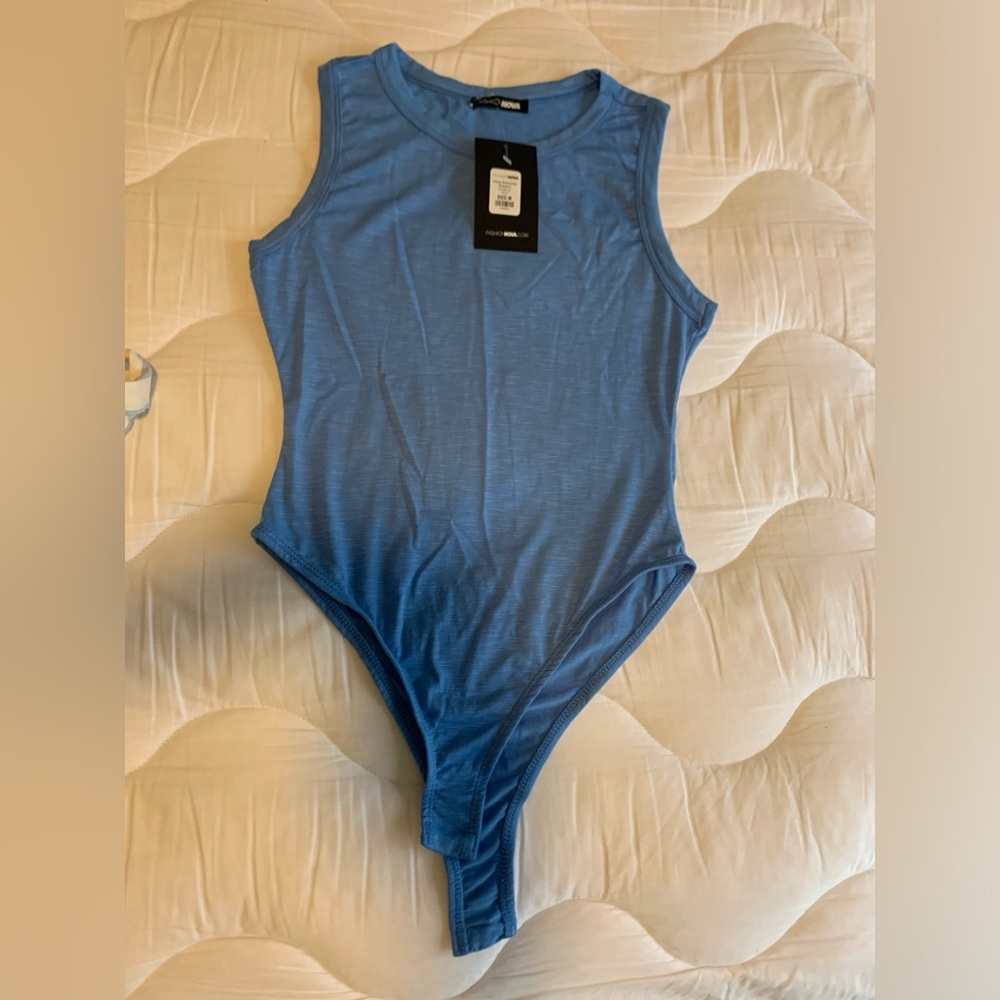 Fashion Nova Blue Bodysuit